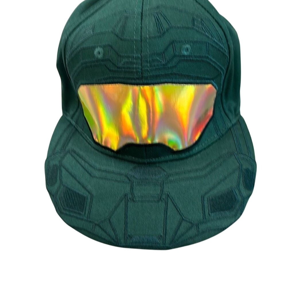 Halo Infinite Men's Green Master Chief Helmet Dad Hat Cap OSFA